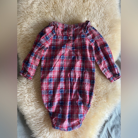 Plaid Ruffled Onesie - Picture 2 of 4